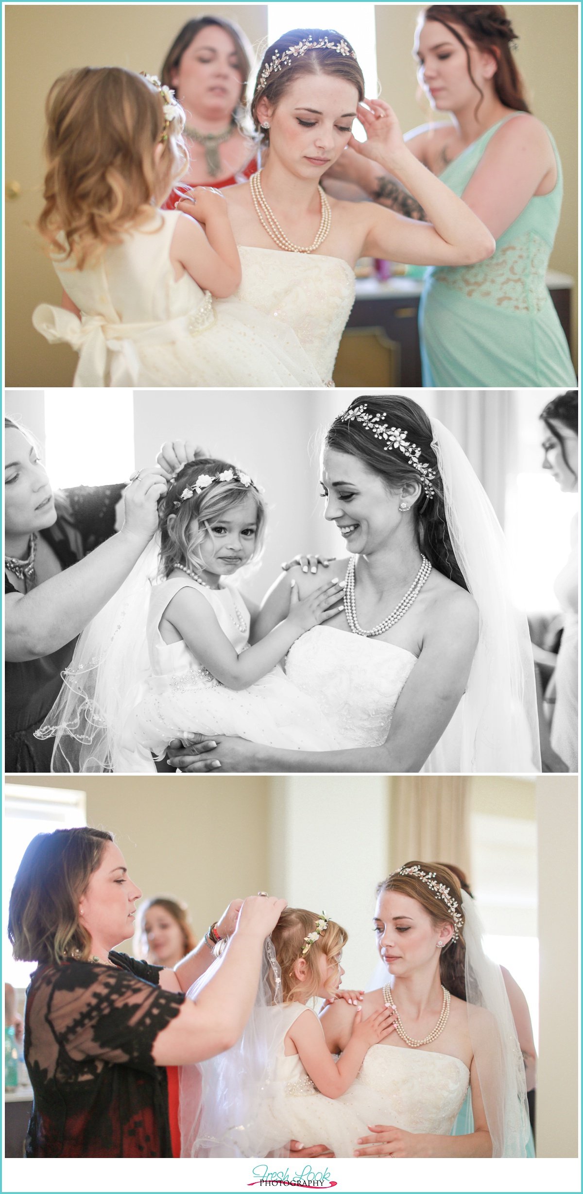 bride getting ready for the wedding