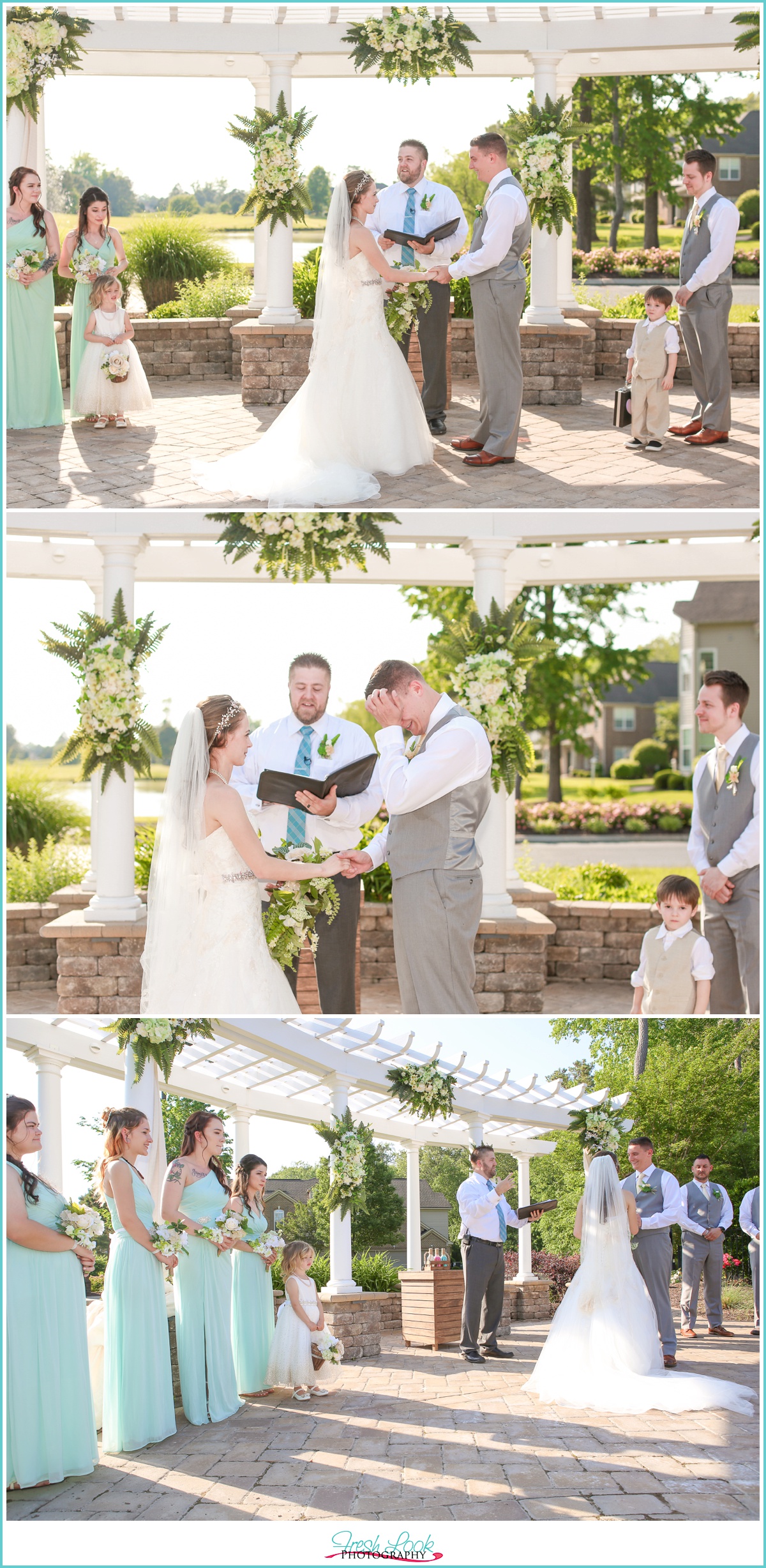 emotional groom during the wedding