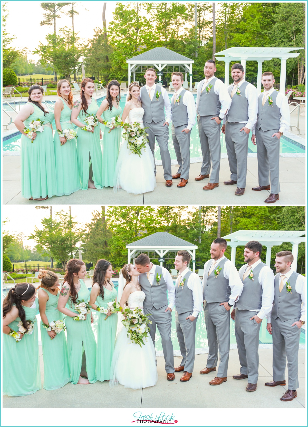 bridal party formal portraits