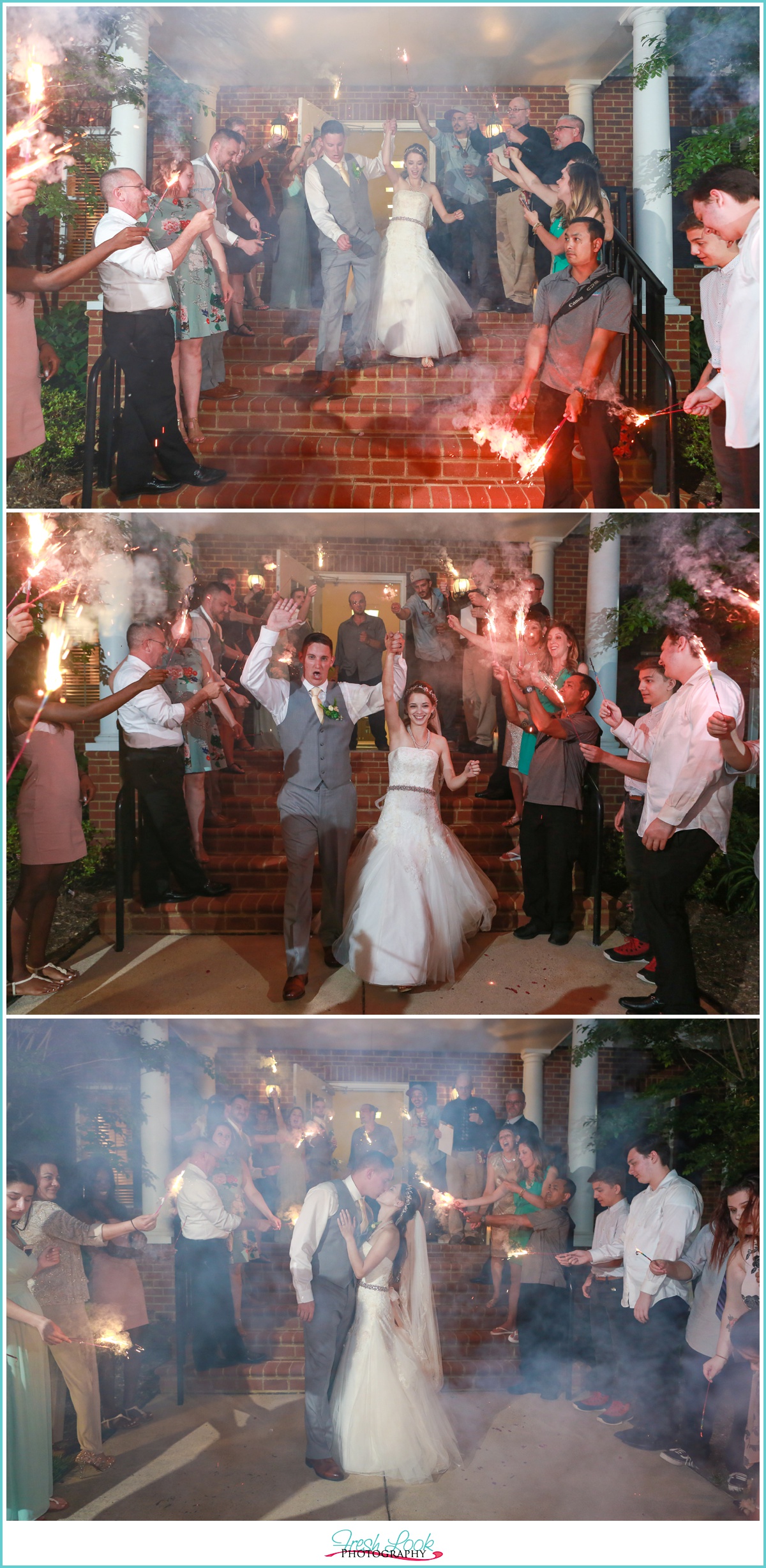 sparkler exit from the wedding