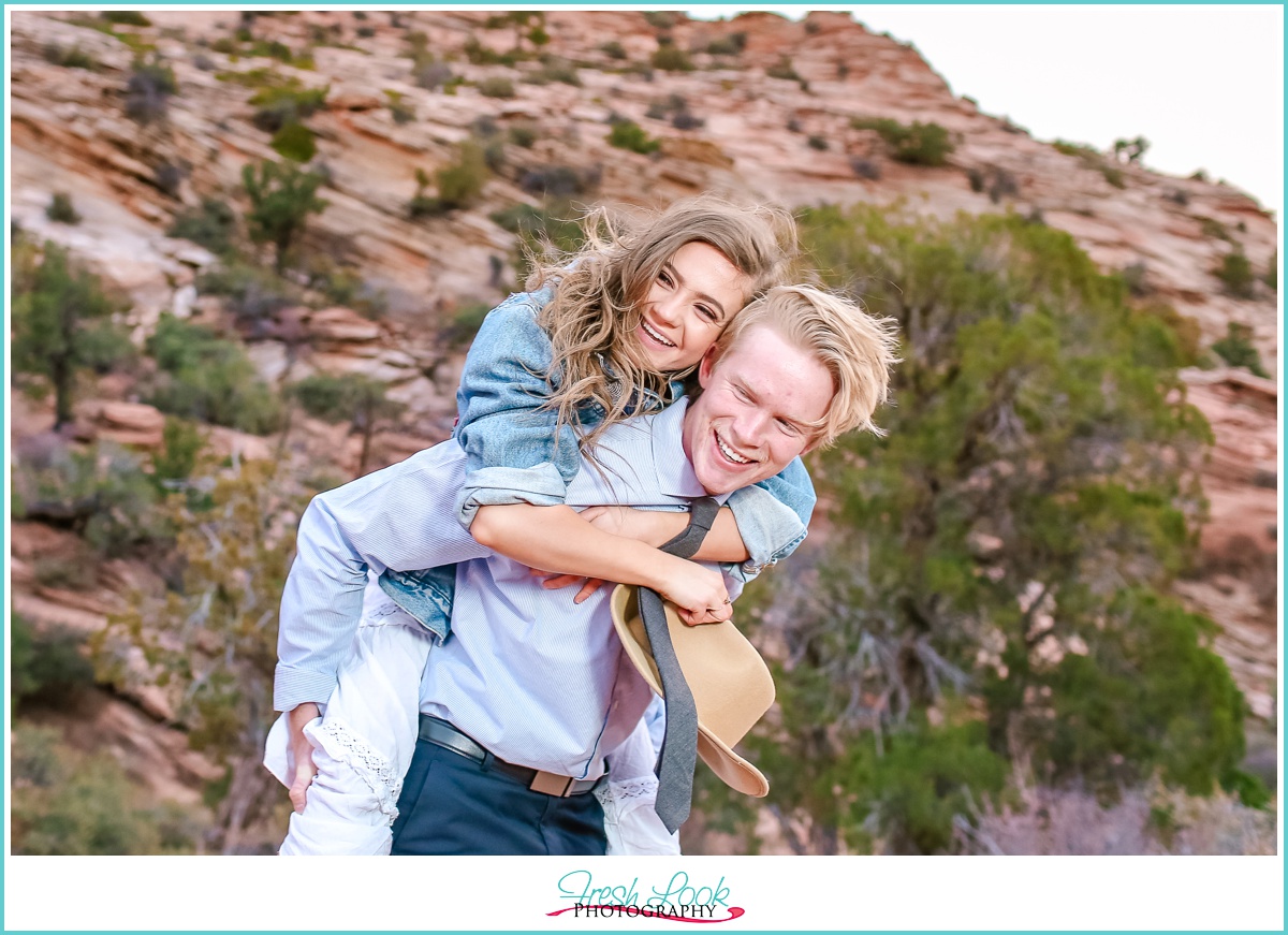 Fun engagement session photos