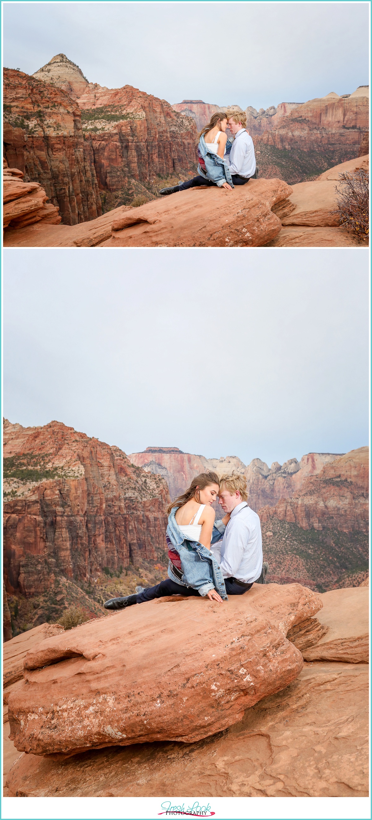 on top of the canyon wall