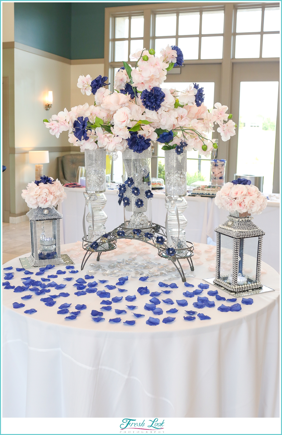 Blue and Silver DIY Wedding Decorations