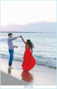 dancing on the beach