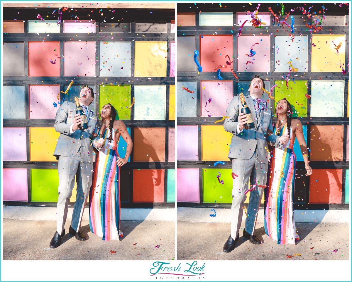 colorful engagement session