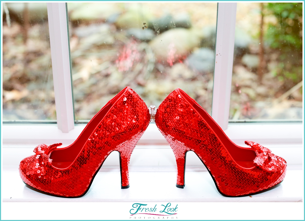 ruby red wedding shoes