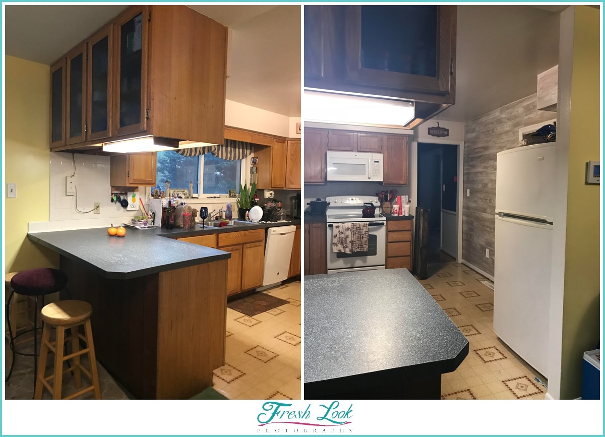 old outdated kitchen transformation