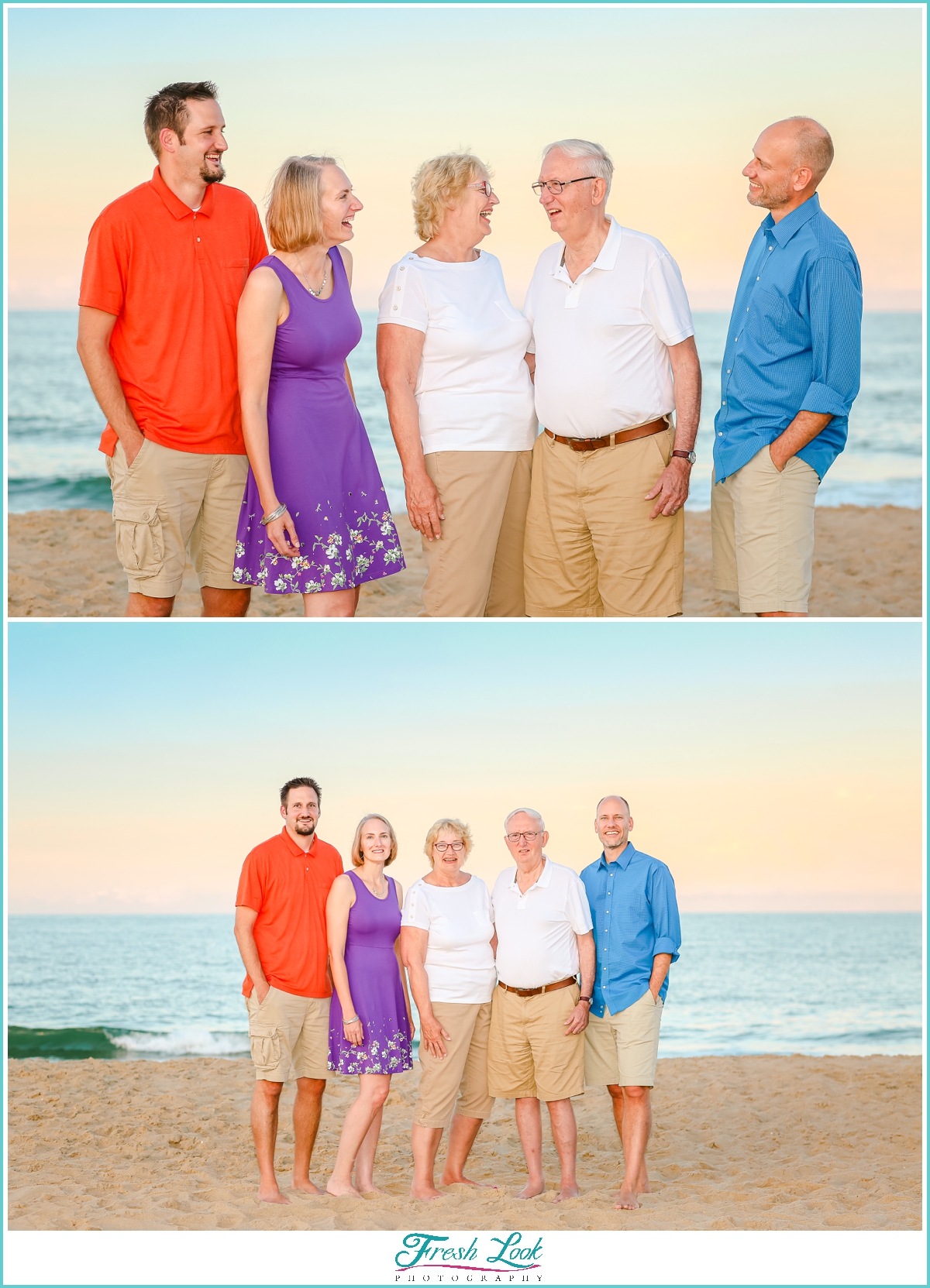 extended family beach photos