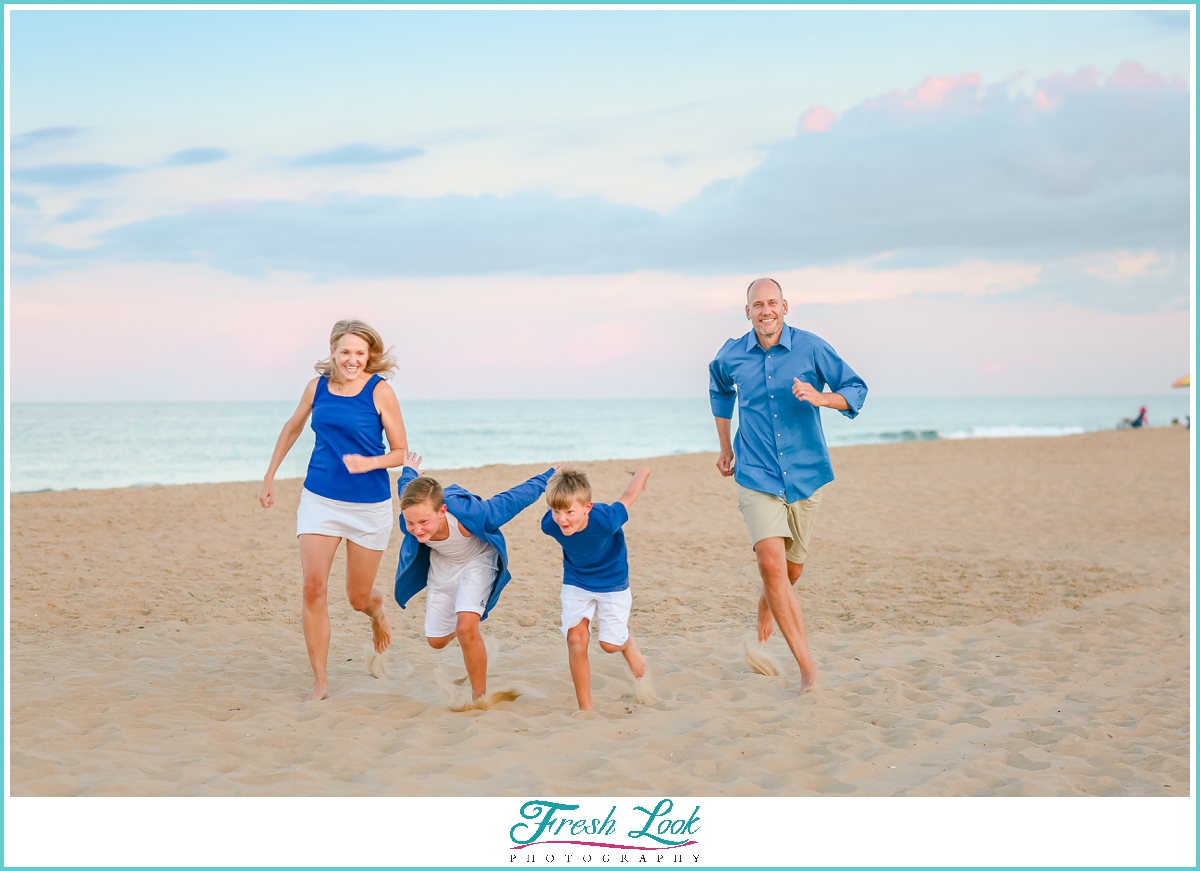 epic beach family photoshoot