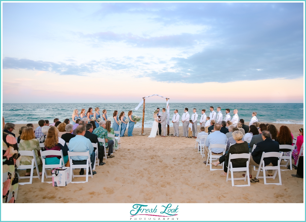sunset wedding on the beach