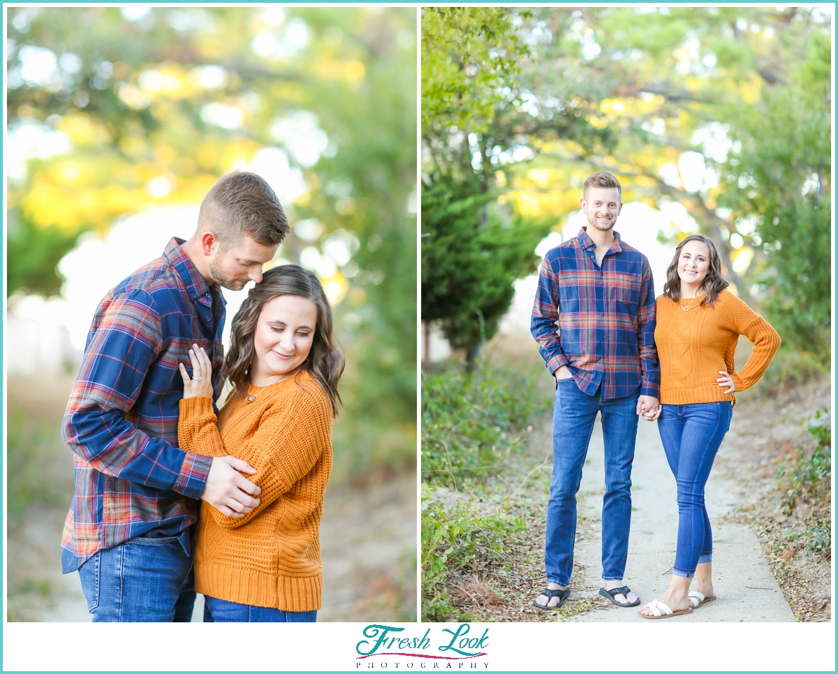 romantic woodsy engagement session