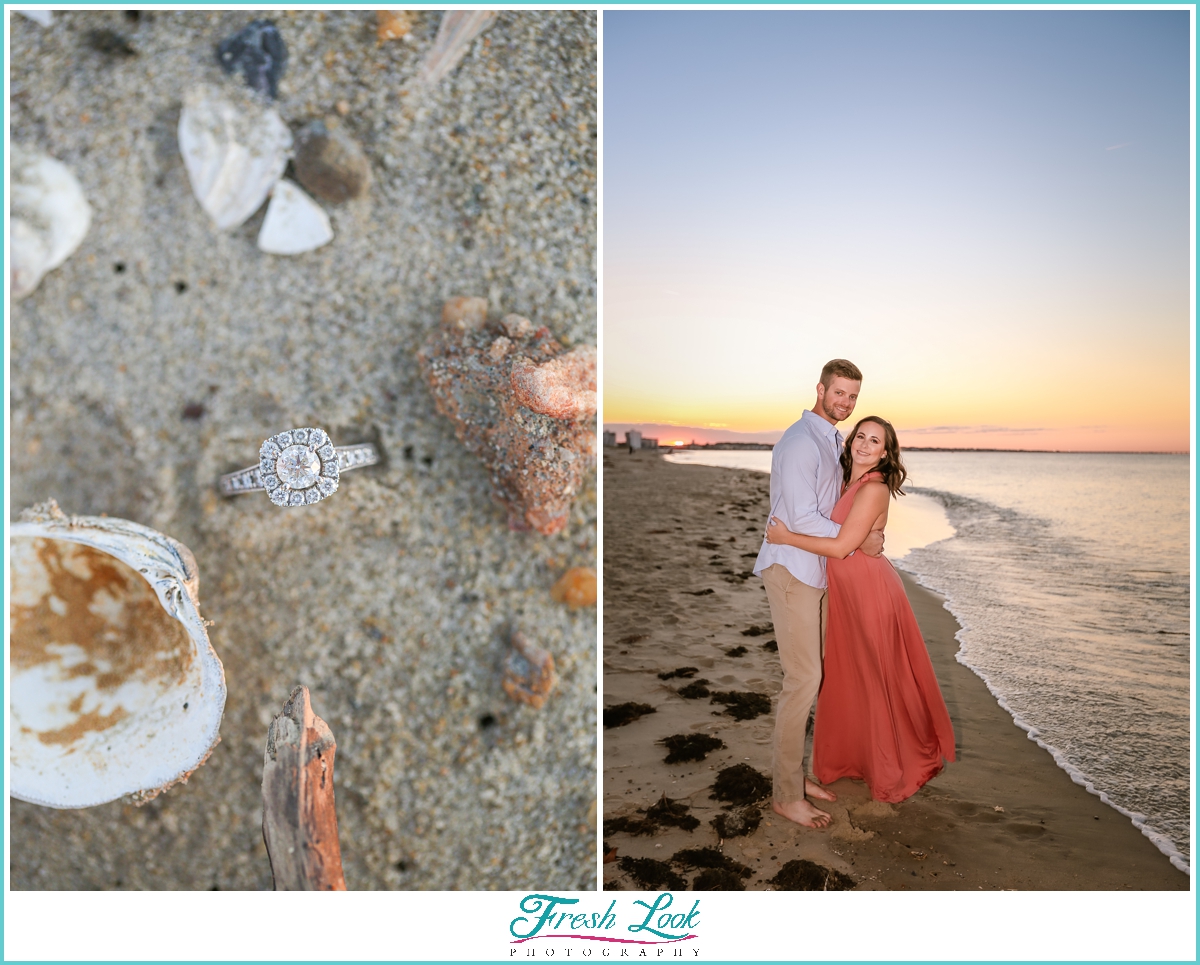 engagement session on the beach