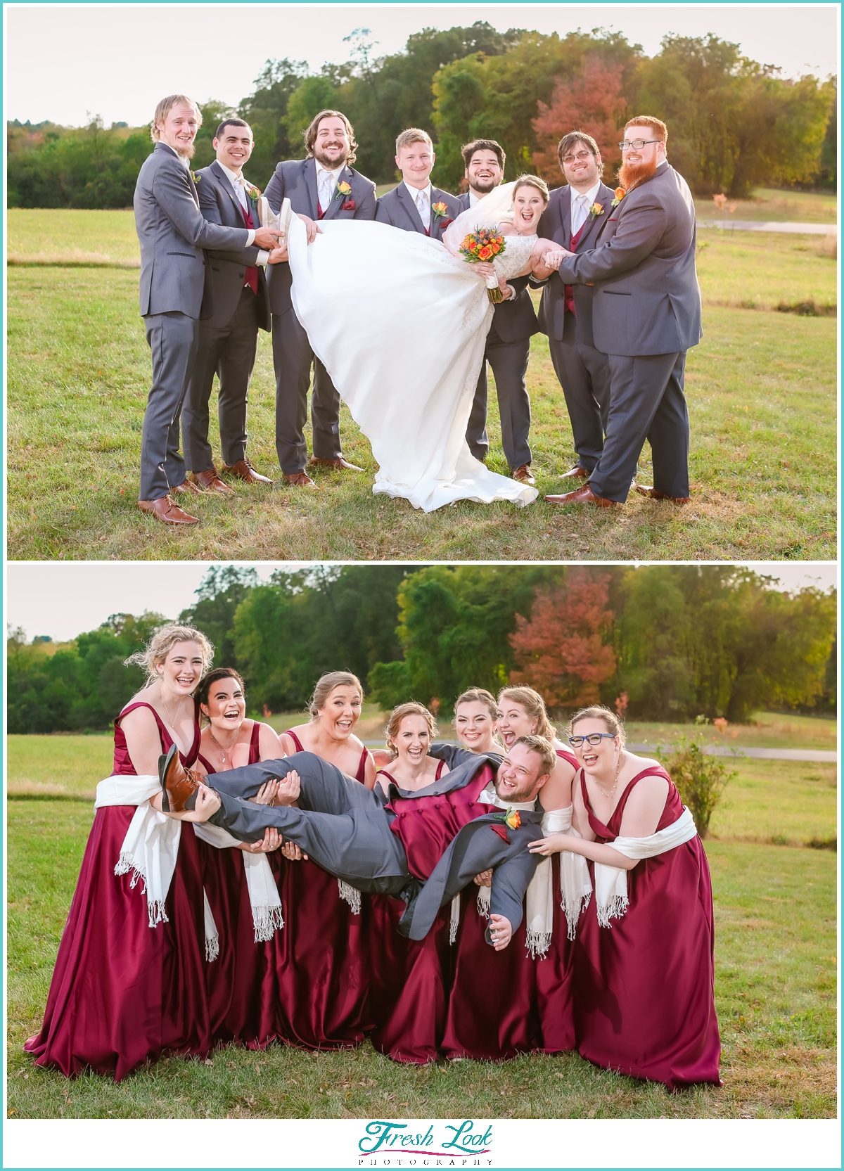funny bridesmaid and groomsmen photos