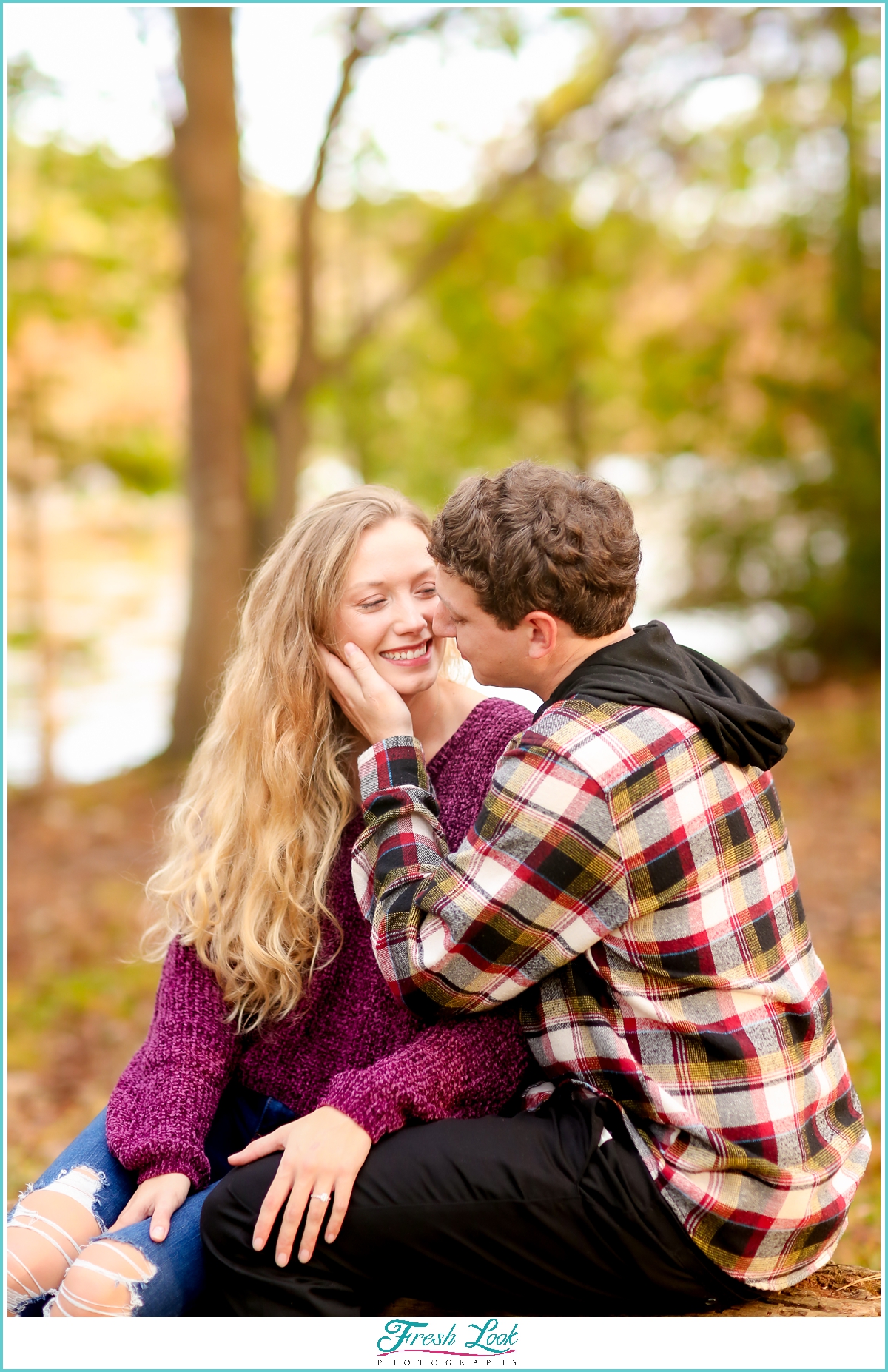 Virginia Beach fall engagement session