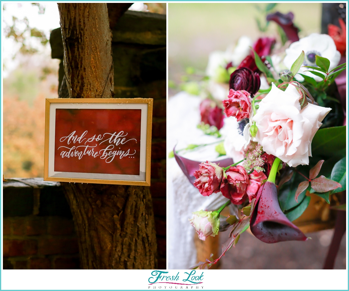 beautiful wedding details and flowers