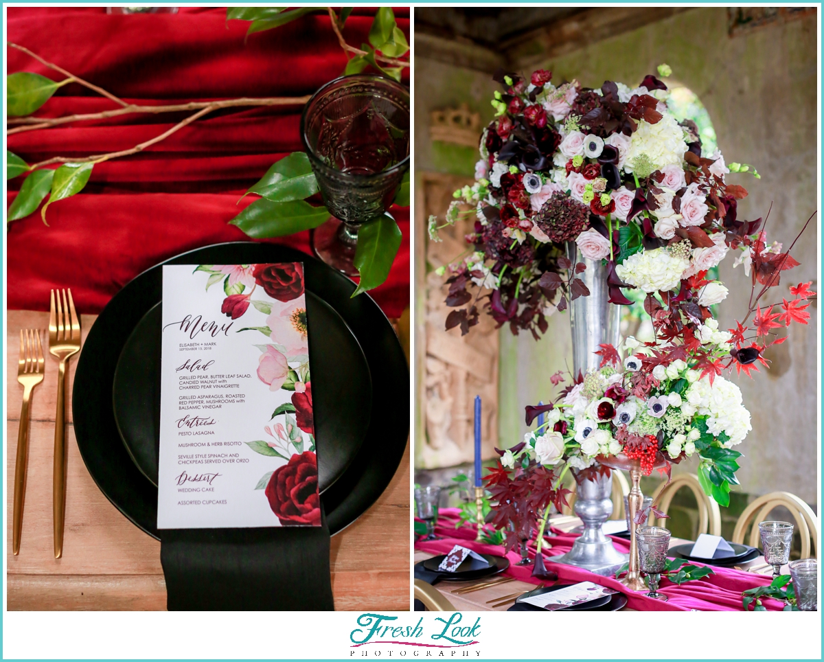 wedding reception florals and decor