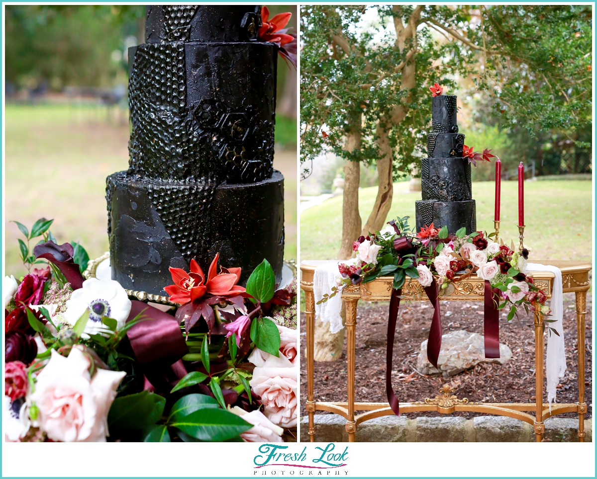 black wedding cake ideas