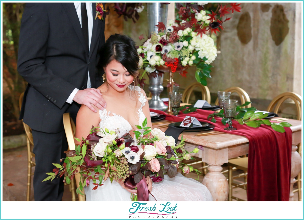 laughing bride during reception