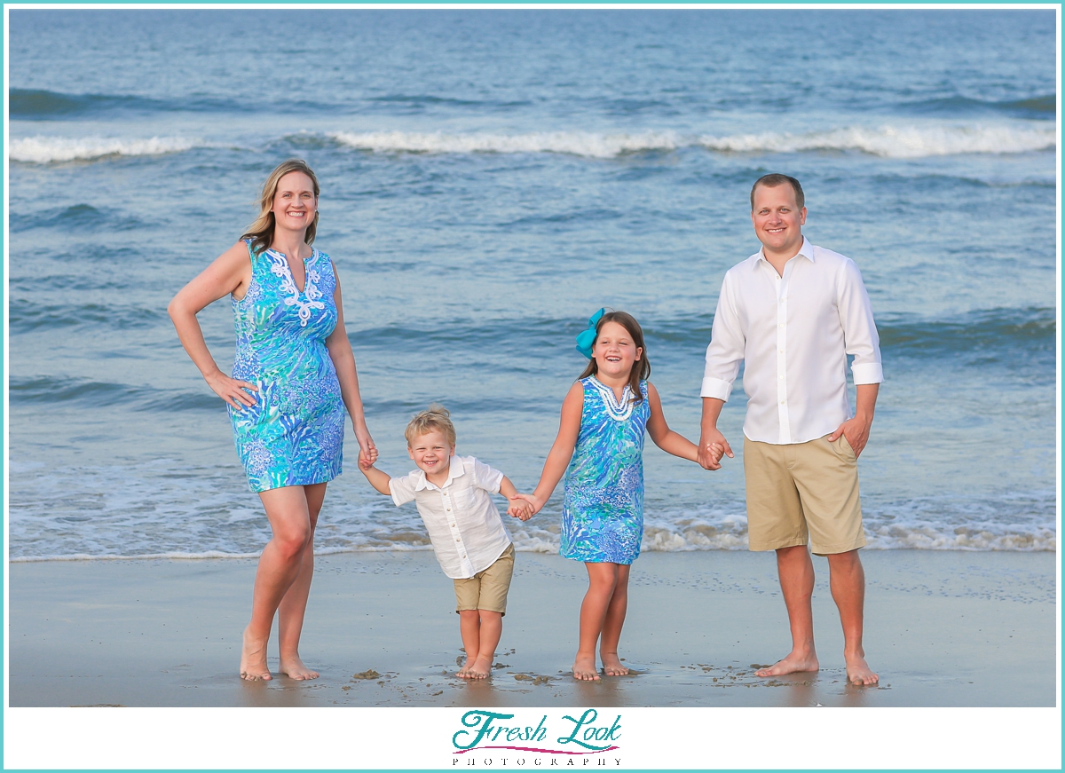 family photos on Sandbridge Beach