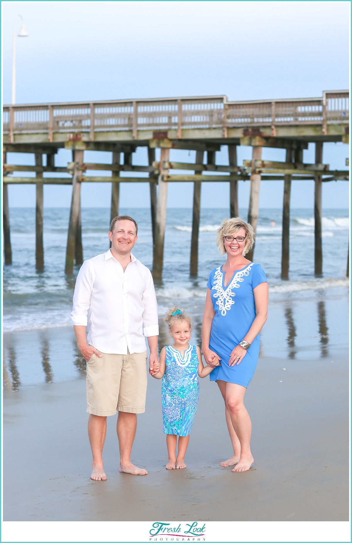 family photos on the beach at Sandbridge beach