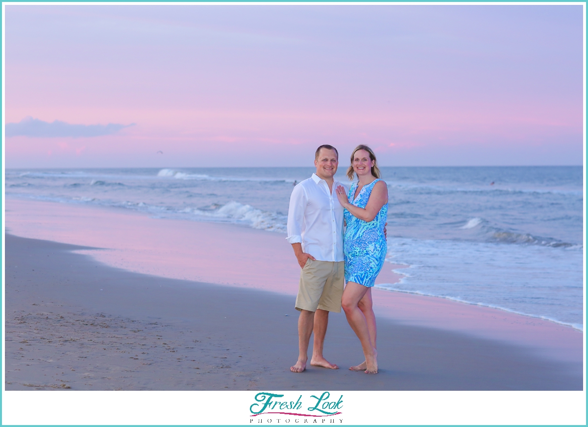 pink and purple sky couples photos