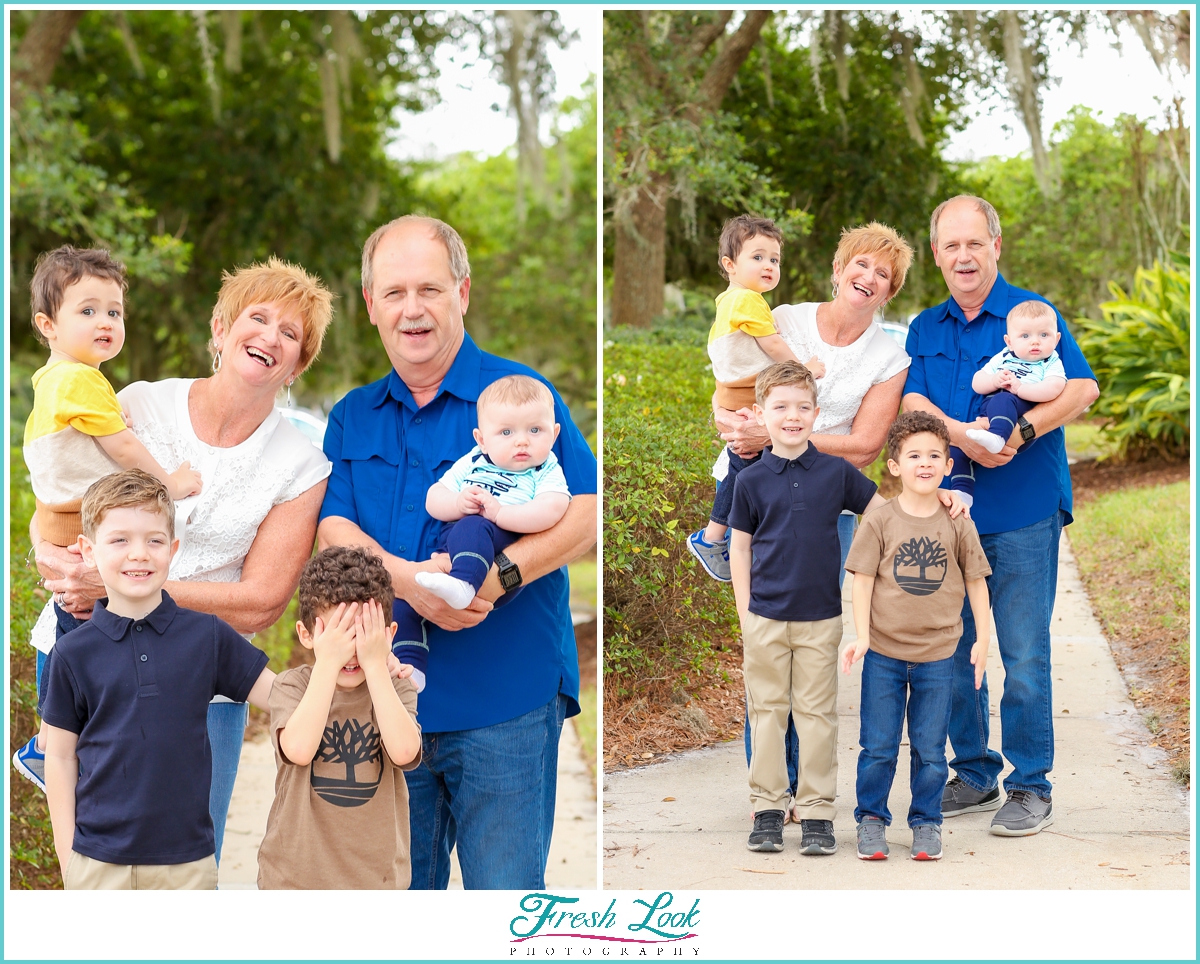 grandparents and grandkids photoshoot