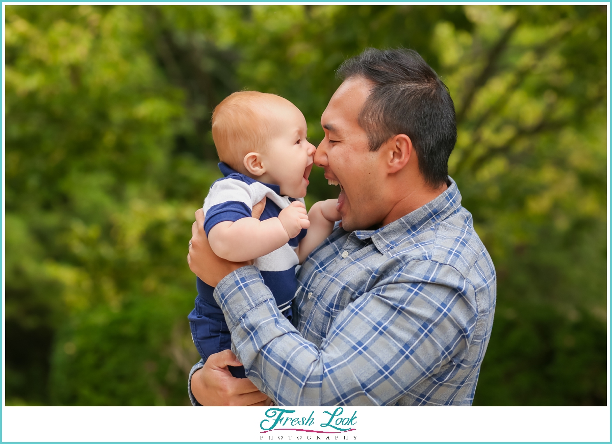 daddy and baby photoshoot