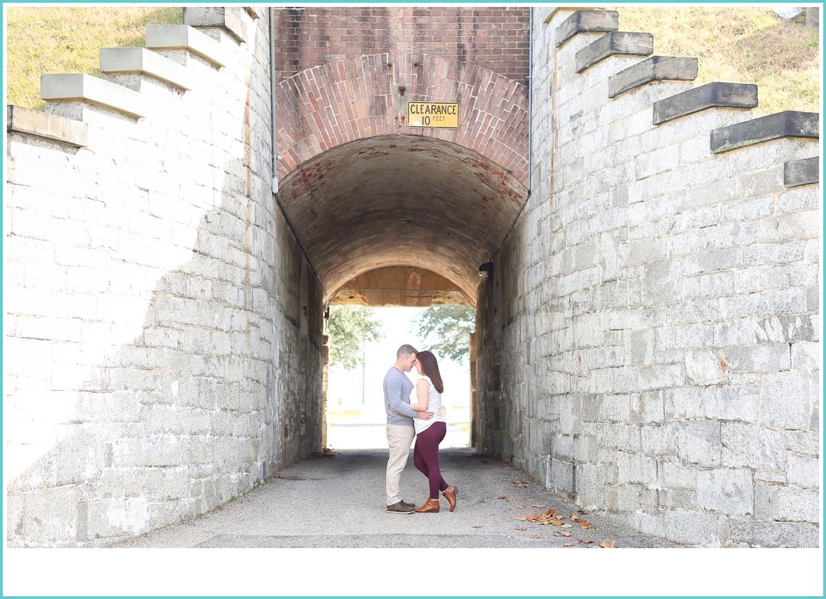 romantic Fort Monroe engagement session