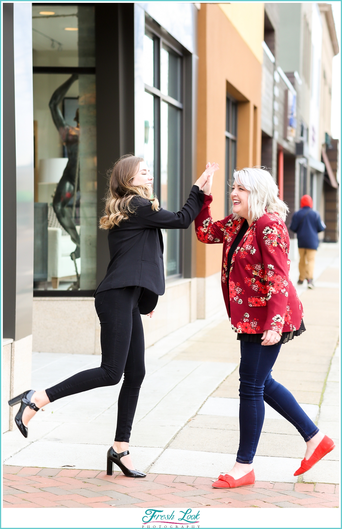 high five business photoshoot