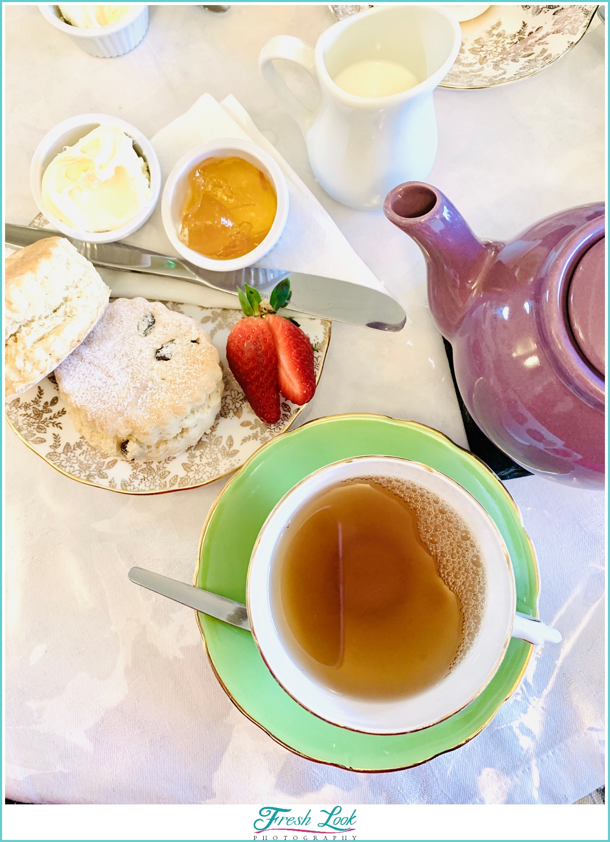 Cream Tea with Clotted Cream and Scones