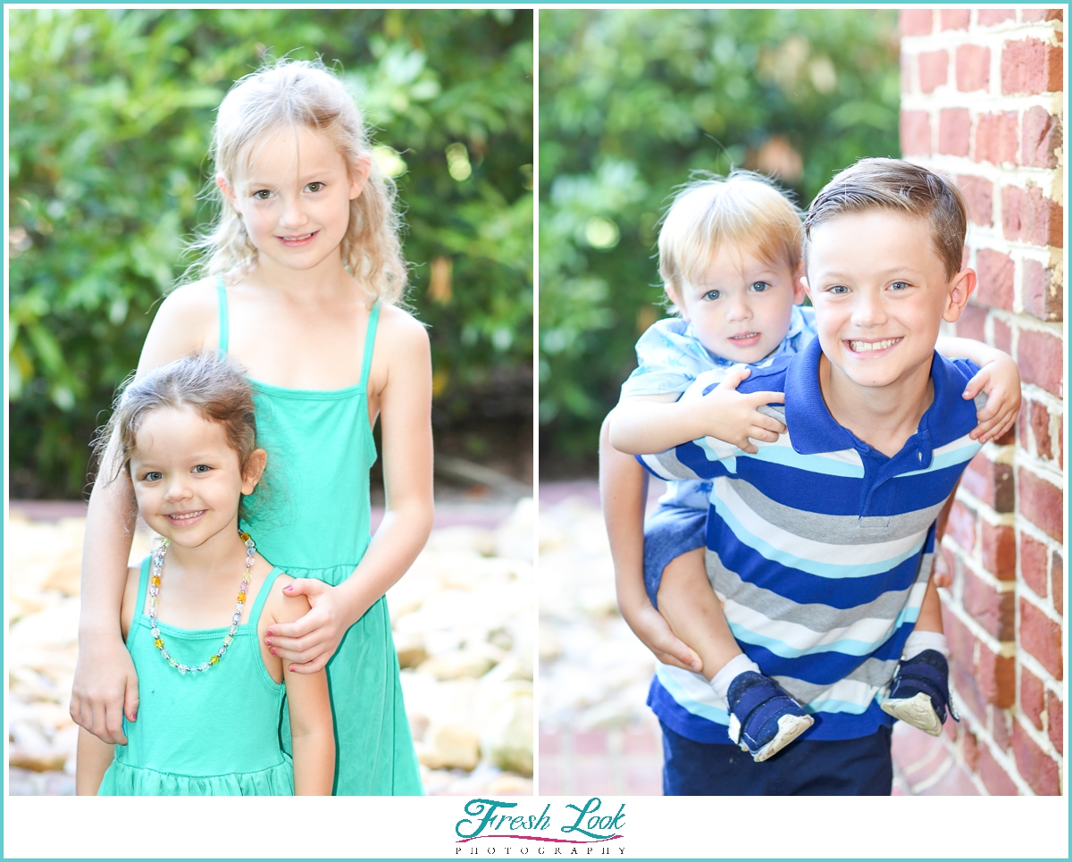 boys and girls family photoshoot