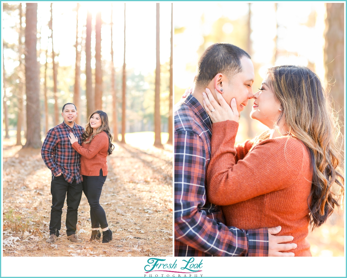 afternoon sun engagement photos