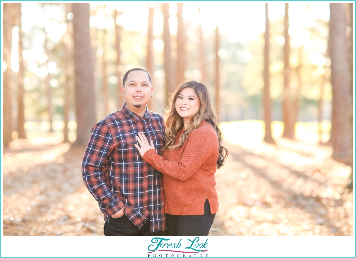 woodsy engagement photos