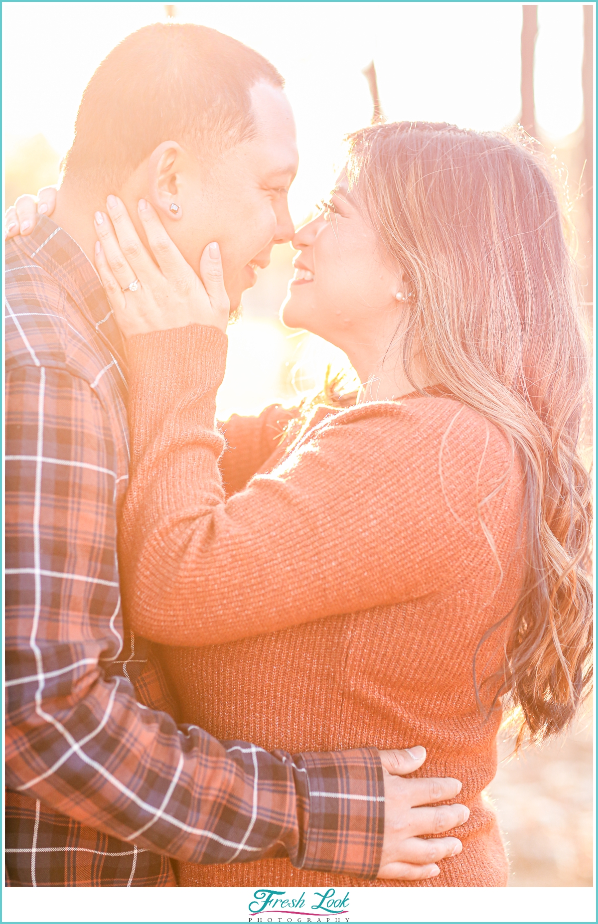 romantic engagement photos in Virginia Beach