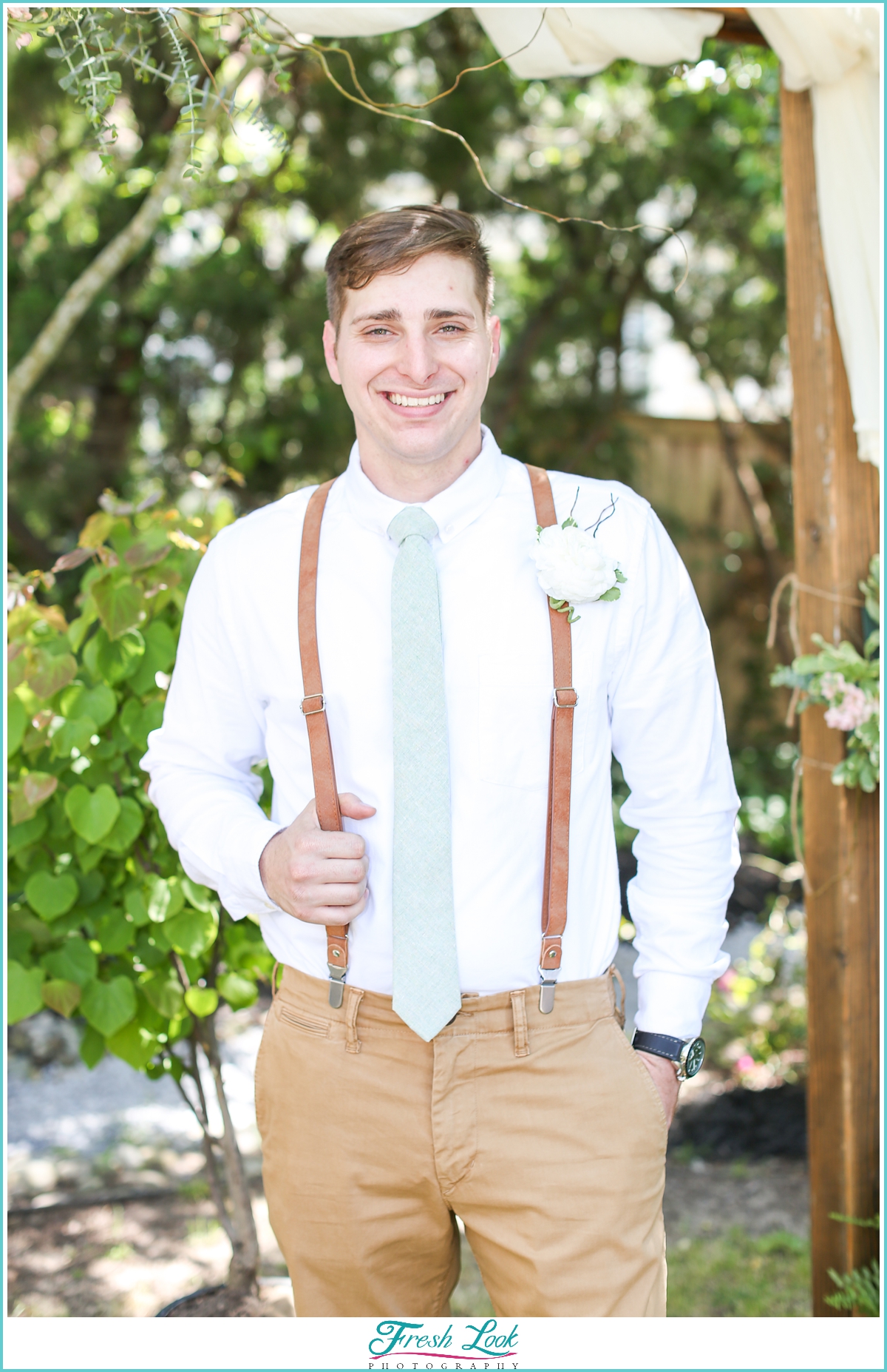 handsome groom portrait