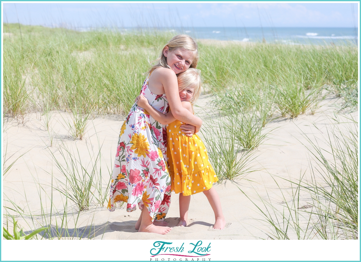 siblings beach photos in Virginia Beach