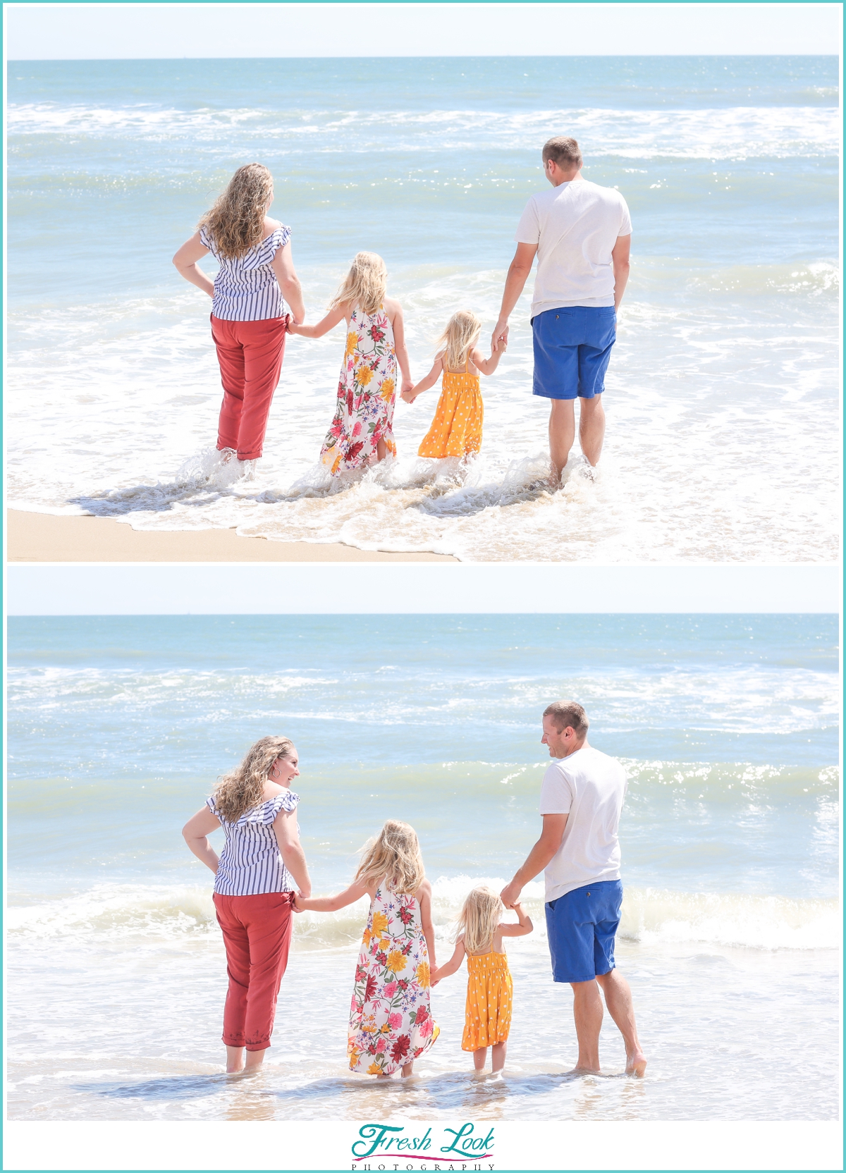 Sandbridge family photos on the beach