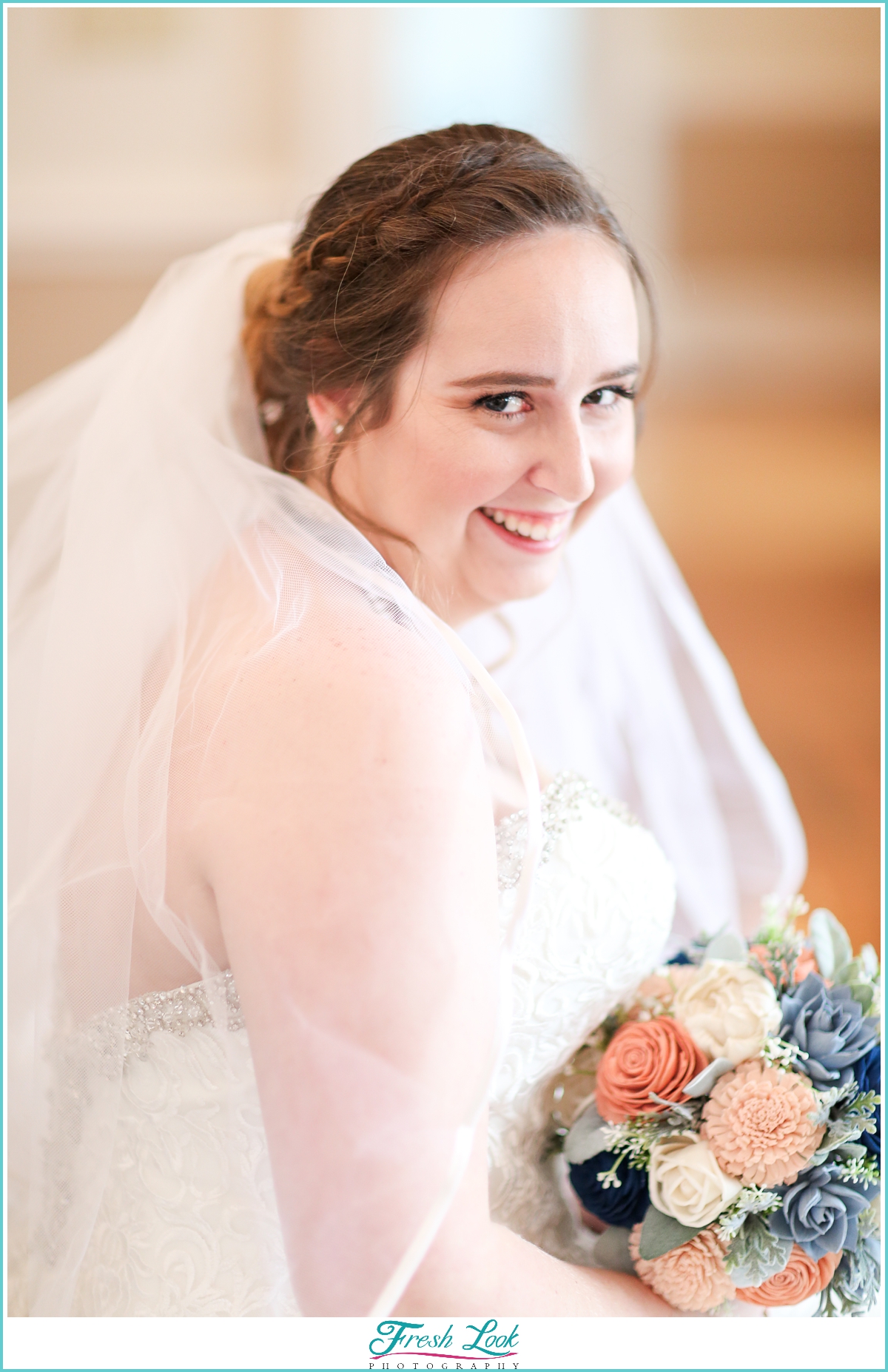 fun bride with big smile