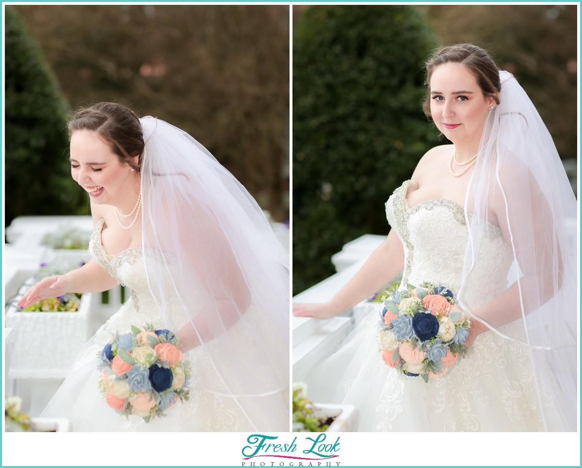 Fun Virginia Beach bridal photographer