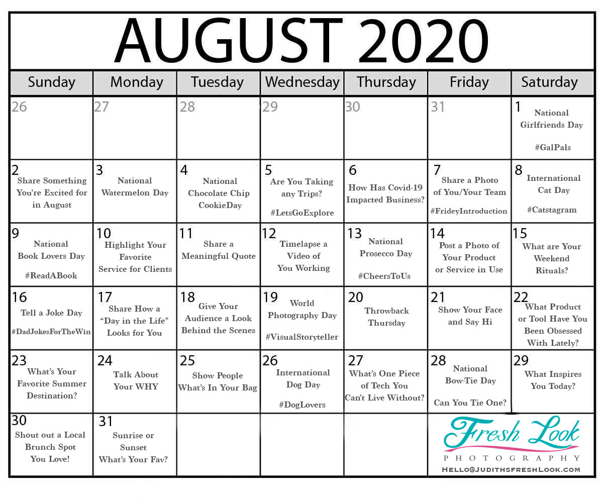August 2020 goals