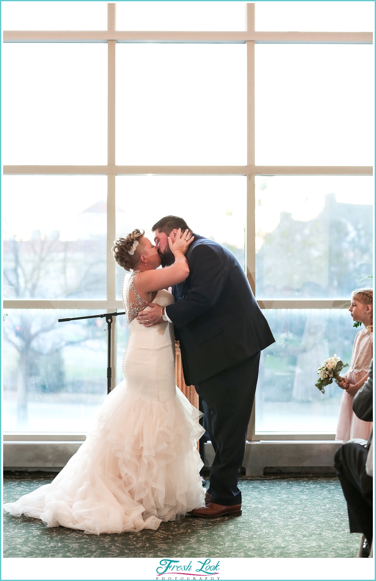 first kiss as husband and wife