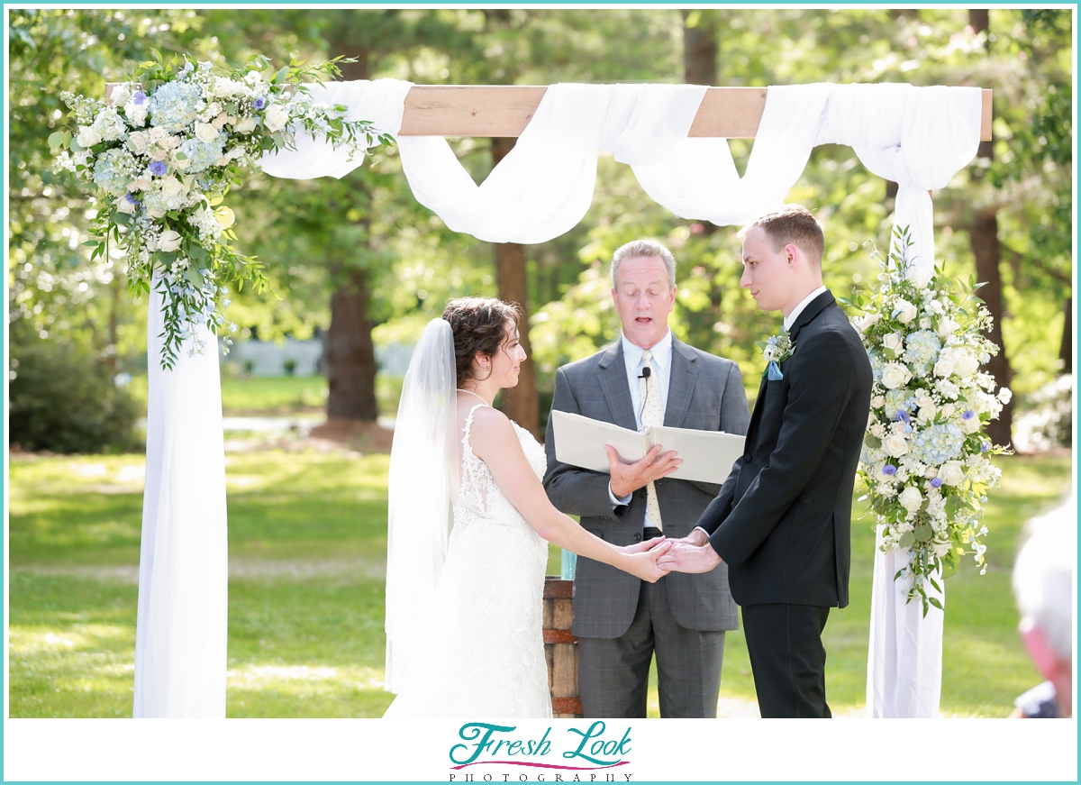 romantic outdoor wedding ceremony