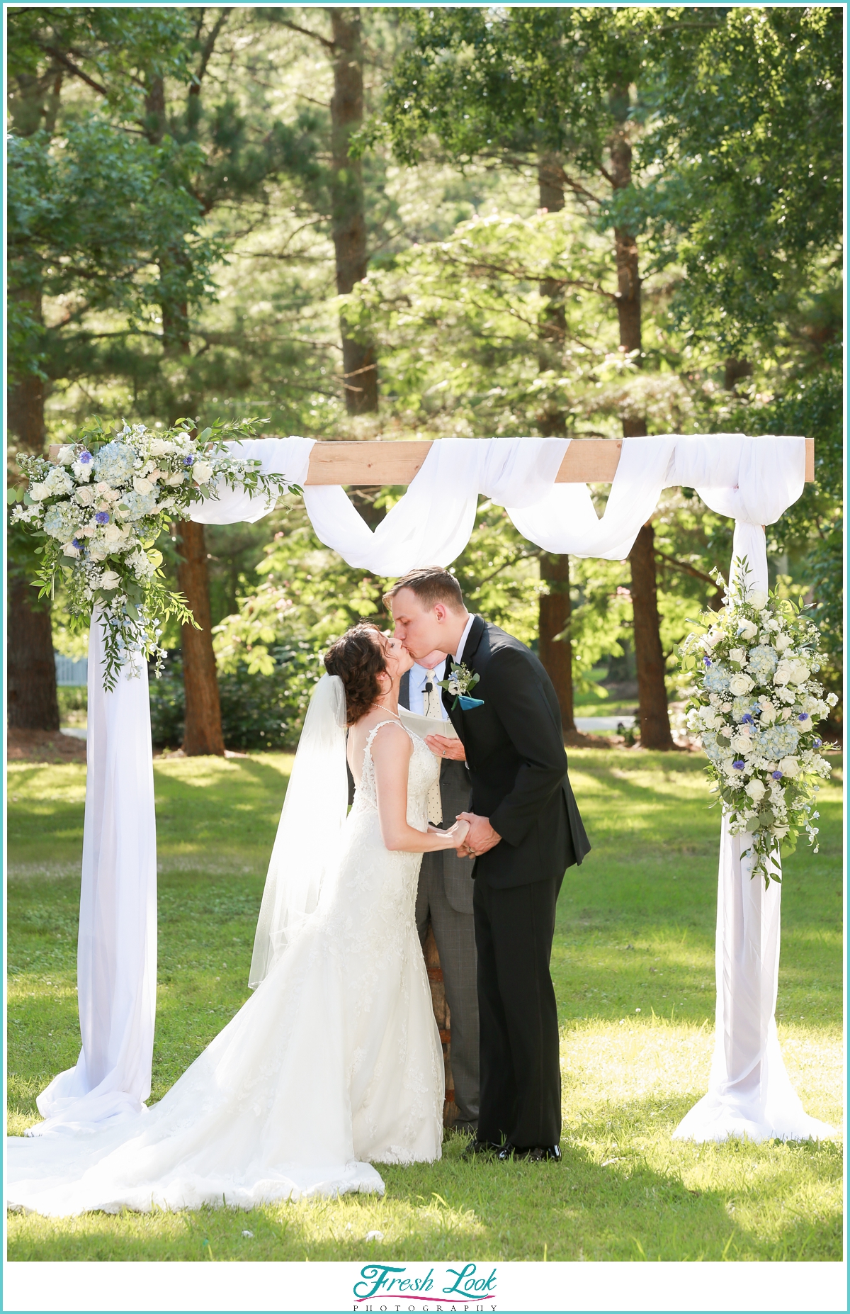 first kiss as husband and wife