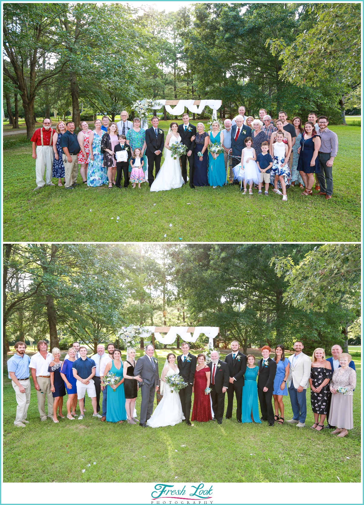 wedding family formal portraits