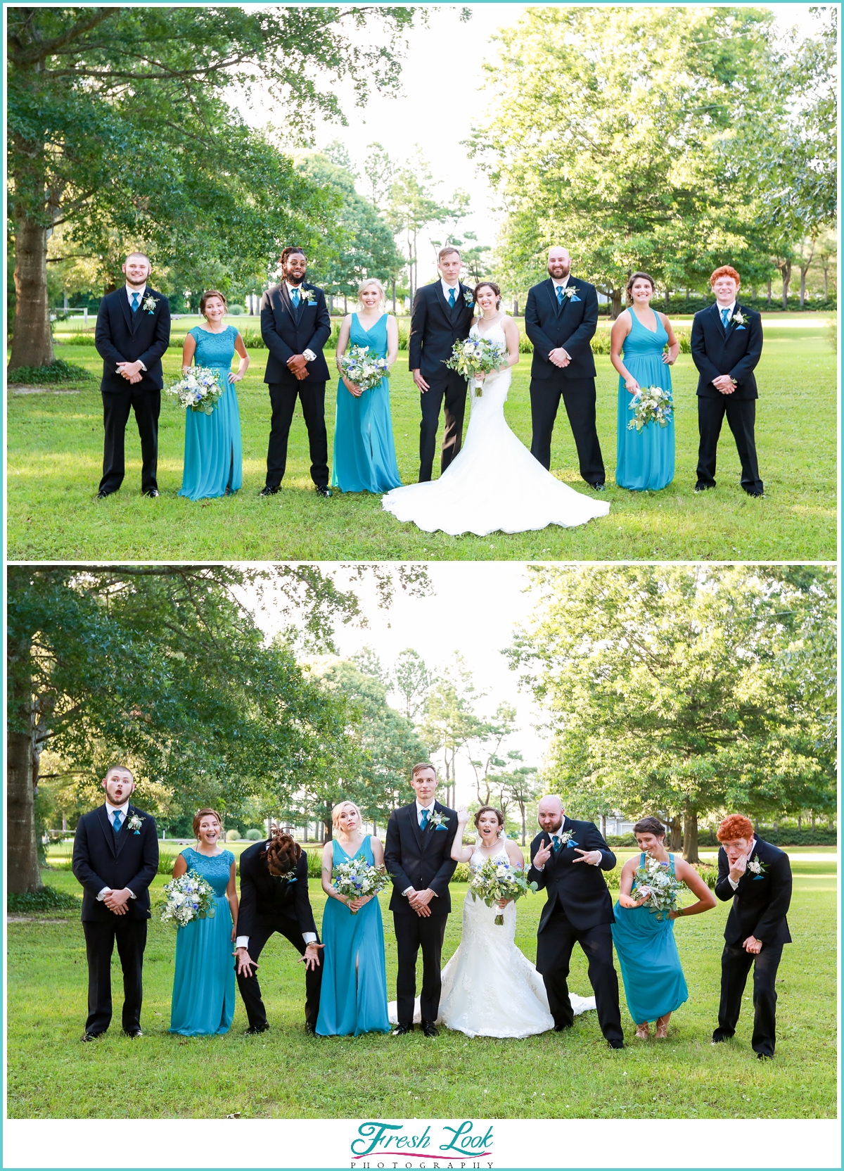 bridal party posing ideas