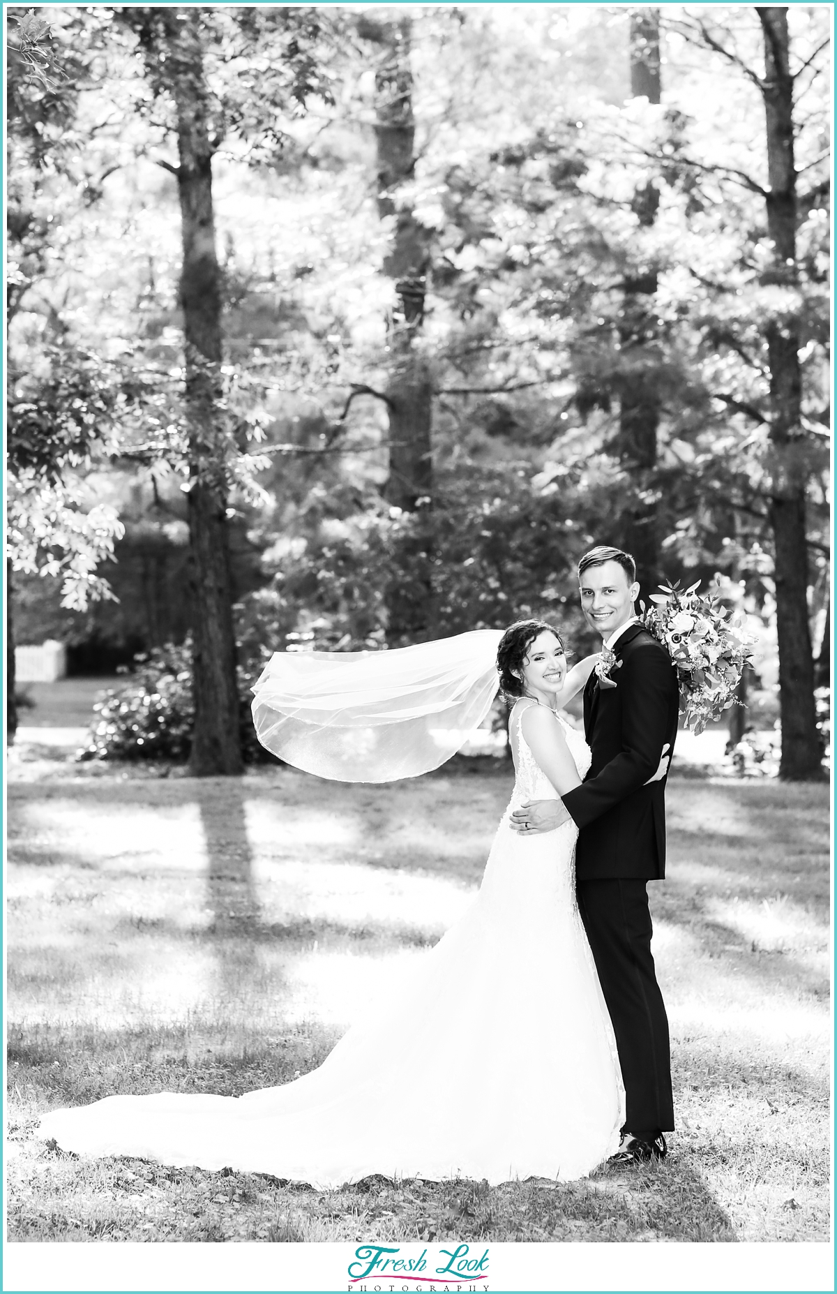 black and white wedding photos