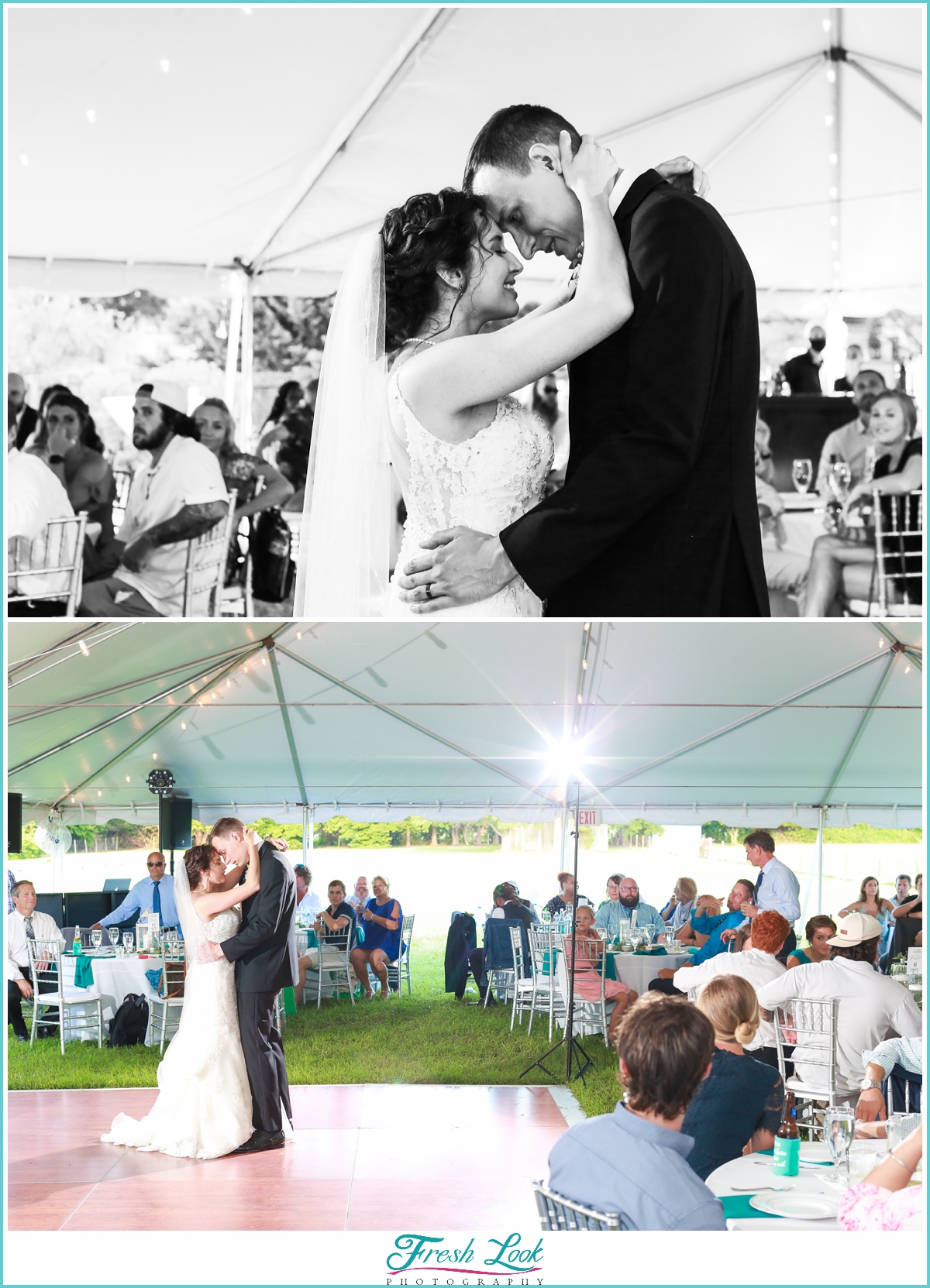 bride and groom first dance