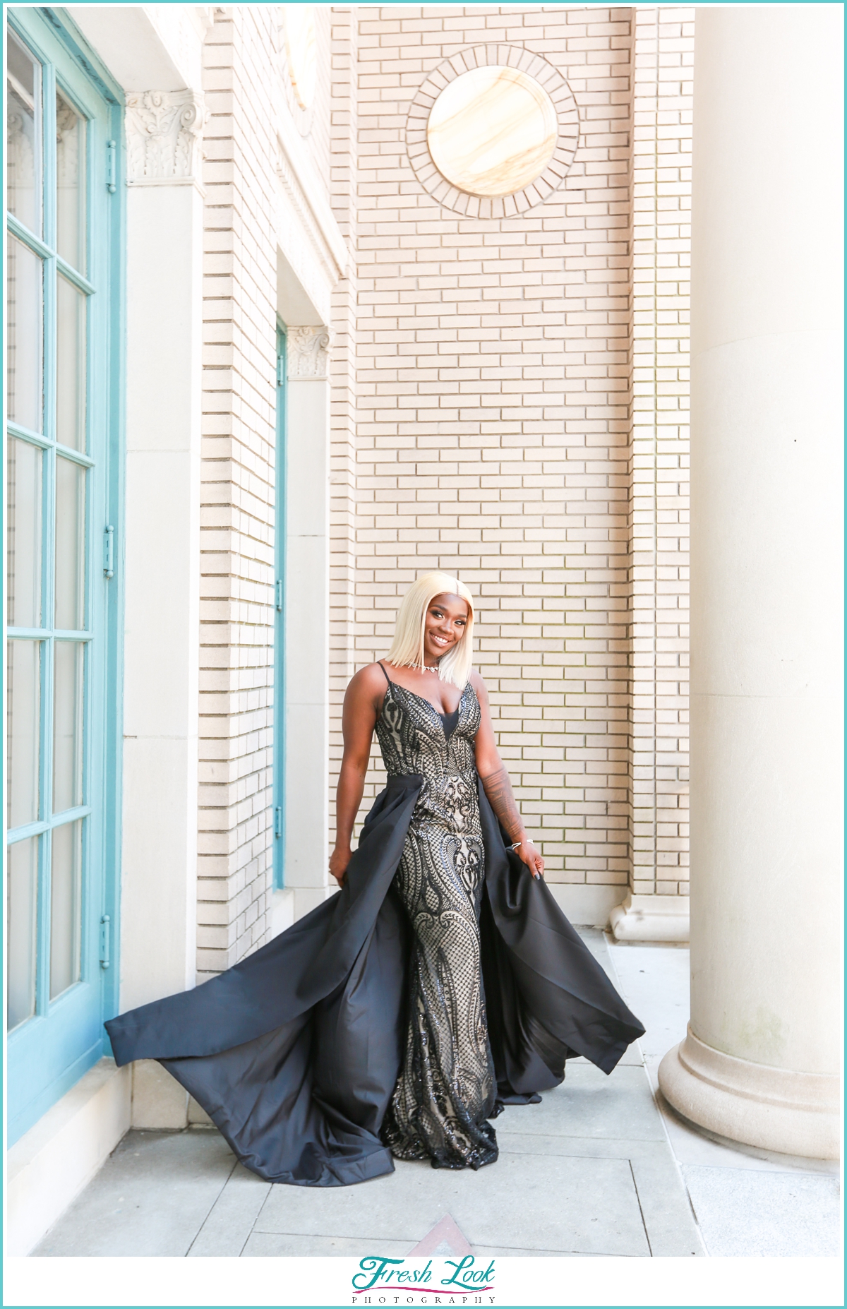 beautiful bride at Historic Post Office