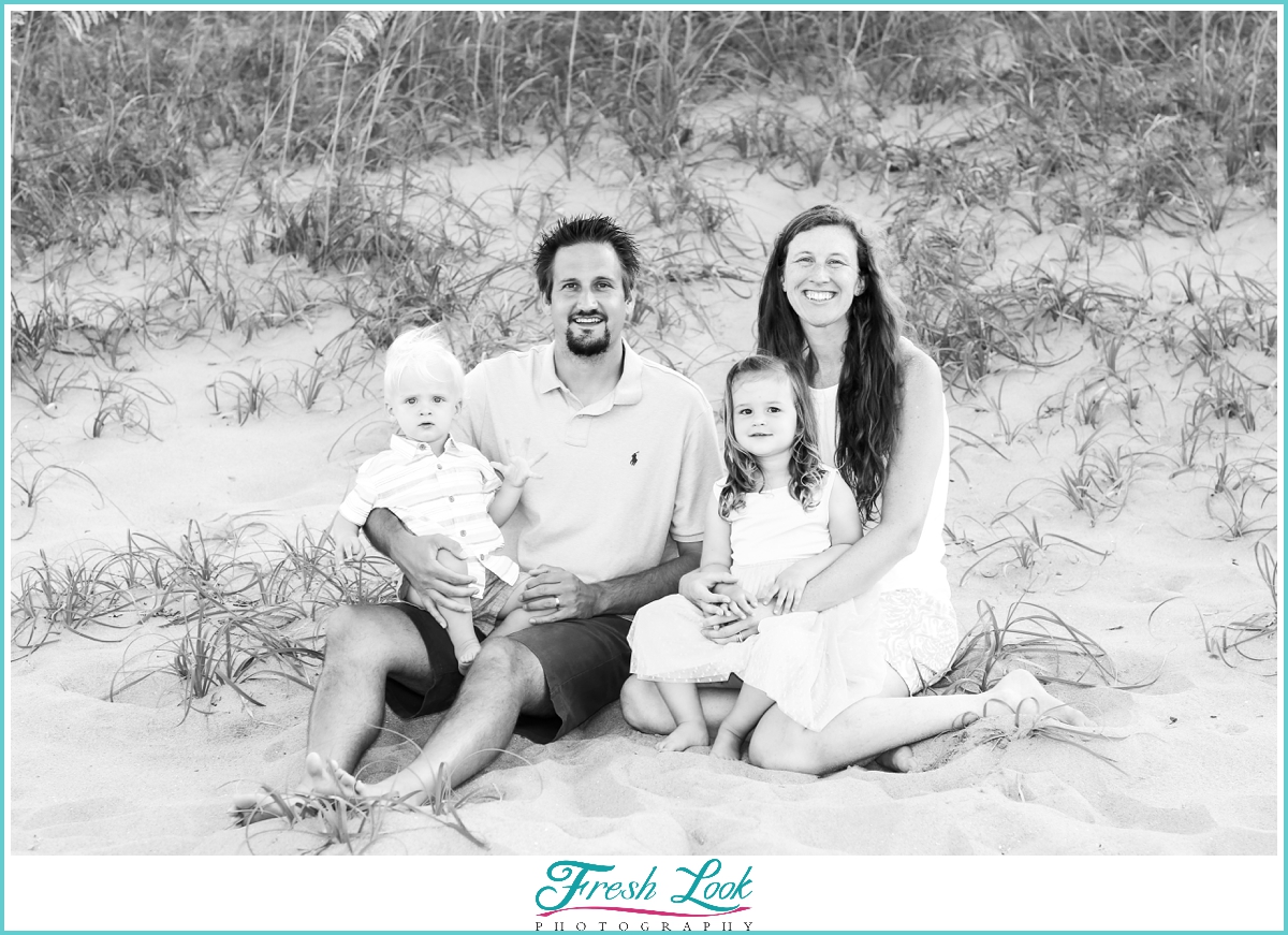 family photos on Sandbridge Beach