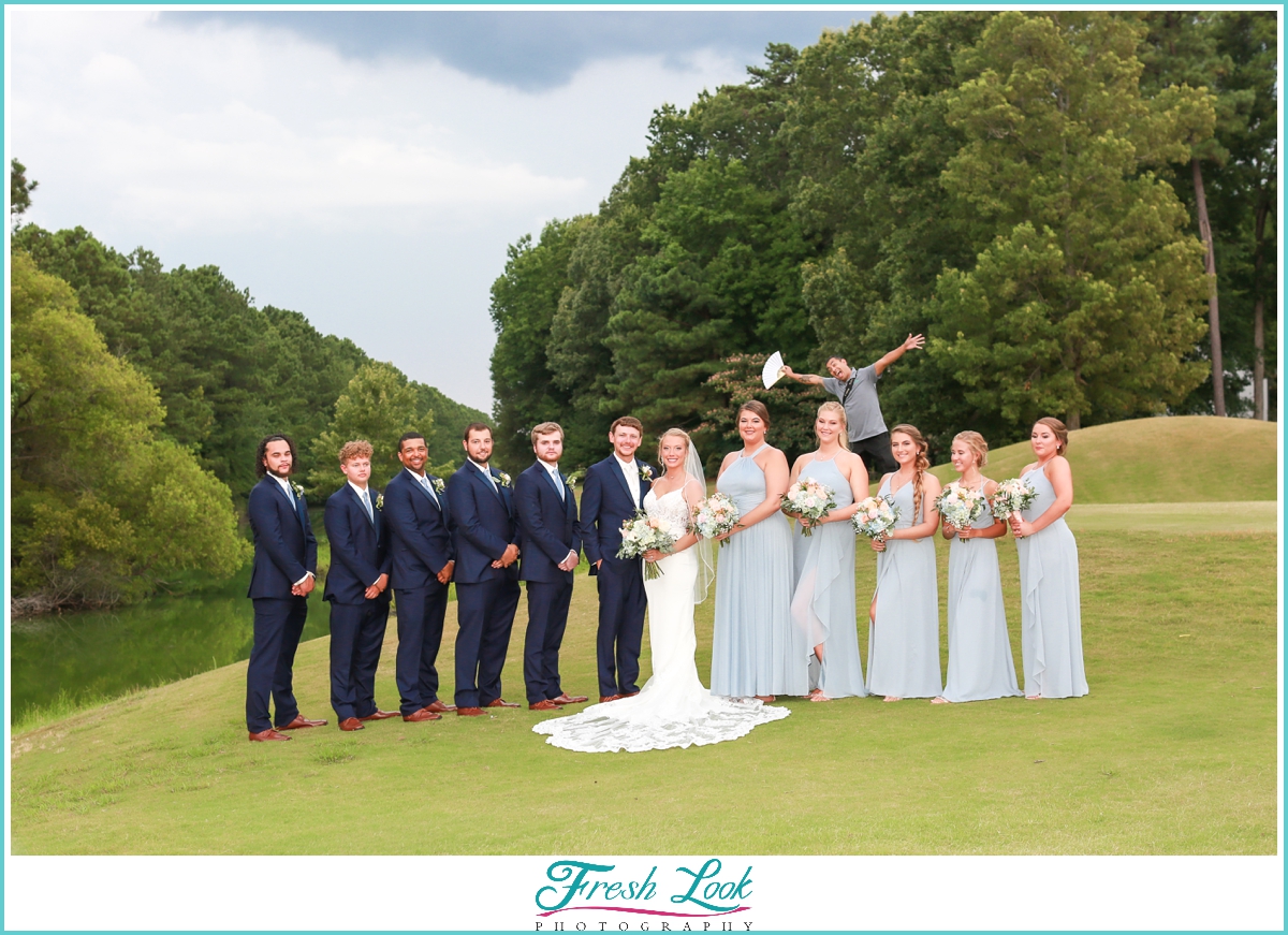 Photobombing the wedding party